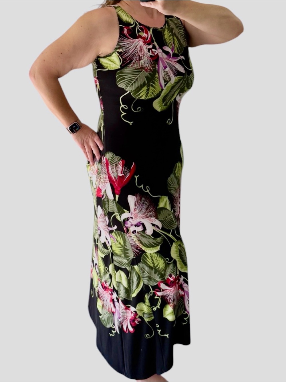 Tommy Bahama Sleeveless Maxi Dress Medium Floral Enchantment Stretch - Picture 12 of 15